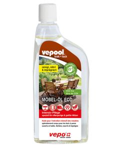 vepool teak Möbel-Öl Intensiv-Pflege ECO pflegt Holzstrukturen und Schieferstein mit Tiefenwirkung. 