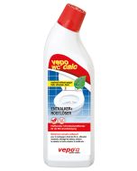 vepocalc WC Entkalker+Rostlöser für die WC-Grundreinigung wirkt glasurschondend und metallverträglich und ist frei von Chloriden der Salzsäure.