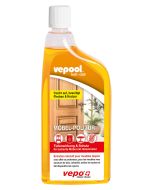 vepool hell Möbel-Politur kann für Möbel und Hölzer mit und ohne Lackerung verwendet werden. Für geölte Hölzer bietet vepool teak Intensiv-Pflege den besseren Schutz gegen eindringende Nässe.