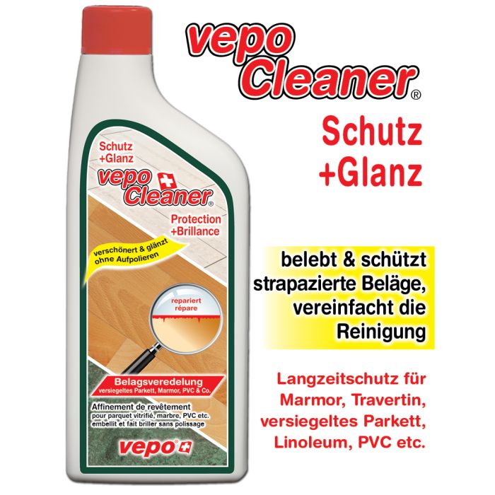 vepocleaner® Schutz+Glanz ➡️ Bodenpflegemittel