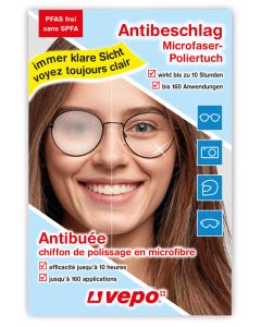 vepo® Antibeschlag Microfaser-Poliertuch 